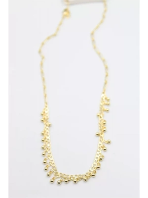 Top Sallantılı Kolye - Altın