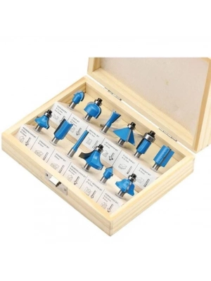 ® Topshop 03038 6 mm 12 Parça Ahşap Freze Uç Seti