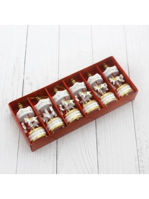 Toptan Dekoratif 6lı Beyaz Mini Atlı Karınca