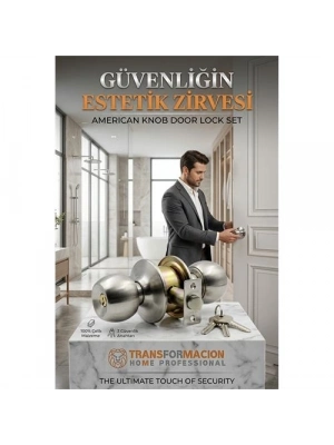 Topuzlu Kilit Amerikan Kapı Kilit Buton Set 426576