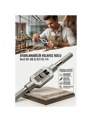 Transformacion Kılavuz Kolu M1-M8 Ayarlı Vida Diş Açma Aparatı No:0 723240