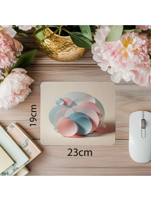 Transparan Çemberli Modern Mousepad - 19x23 cm 2 mm Dikdörtgen İthal Baskılı Mouse Pad