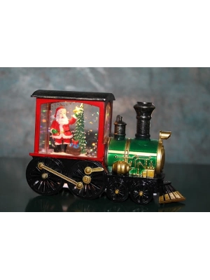 Trenli Yılbaşı Işıklı Kar Küresi Alk3220