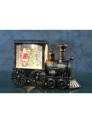 Trenli Yılbaşı Işıklı Kar Küresi Alk3221