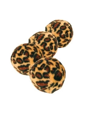 Trixie Leopar Desenli Top Kedi Oyuncağı 4 Adet 4 Cm
