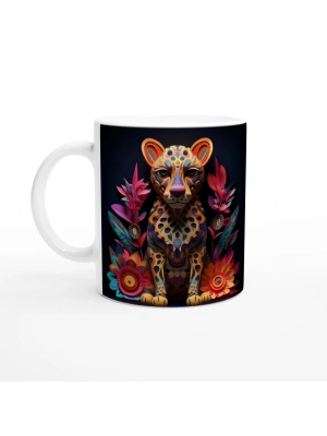 Tropik Vahşi Renkli Leopar Kupa Bardak