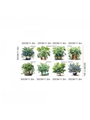 Tropikal Bitkiler Duvar Stickerı Model A