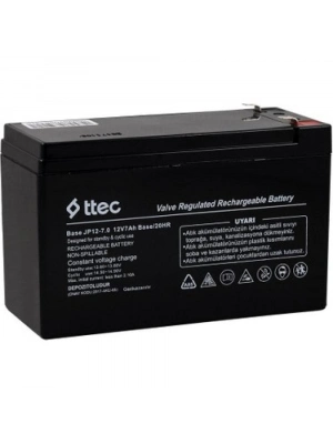 Ttec 12v 7 Ah Base Kuru Bakımsız Akü