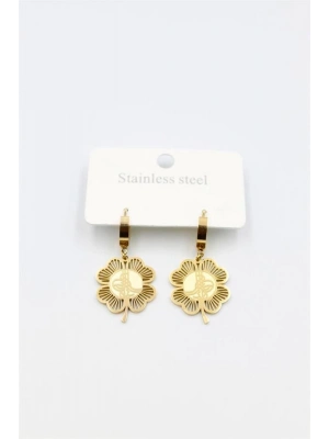 Tuğra Yonca Küpe - Altın