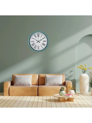 Turkuaz 36 Cm Dekoratif Duvar Saati