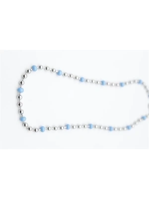 Turkuaz Boncuk Kolye - Gümüş