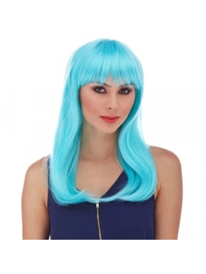 Turkuaz Mavi Parti Peruğu