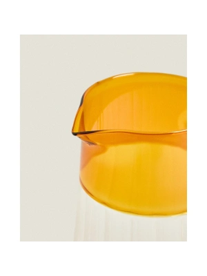 Turuncu Detaylı Cam Sürahi 1600 ml