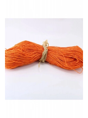 Turuncu Renk Çile Kağıt İp Çanta Ipi Supla Ipi  No:65 - (550-600 gr)