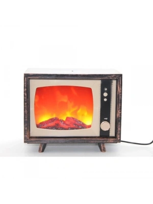 TV Tasarımlı Ledli Şömine Lamba