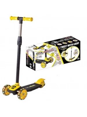 Twist Led Işıklı 3 Tekerlekli Scooter Sarı