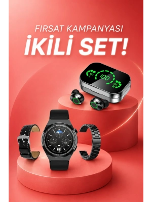 TWS Bluetooth Kulaklık ve Akıllı Saat Uyku Takibi Nabız Ölçer Uzun Pil Ömrü