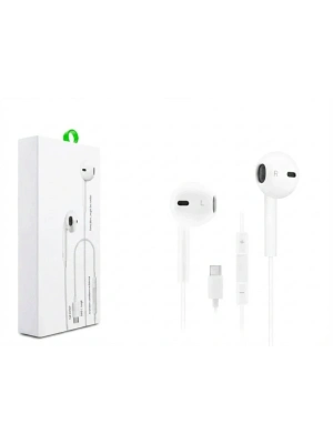 Type-c Mikrofonlu Kablolu Kulaklık - Ses Kontrol Tuşlu Beyaz (tüm Type-c Cihazlarla Uyumlu)