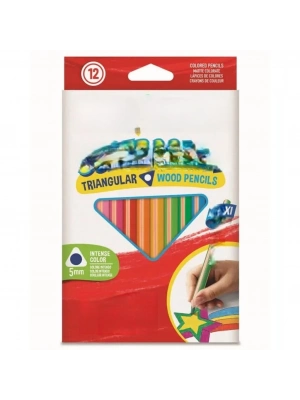 ® Üçgen Kuru Boya Kalemi 12 Renk