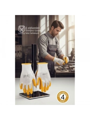 ® Ultra Dayanıklı Kavrama Teknolojili 4lü İş Eldiveni Seti - Profesyonel Atölye ve Montaj Serisi