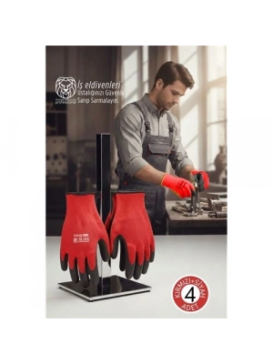 ® Ultra Dayanıklı Kavrama Teknolojili 4lü İş Eldiveni Seti - Profesyonel Atölye ve Montaj Serisi