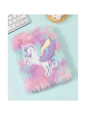 Unicorn Tasarımlı Peluş Hatıra Defteri