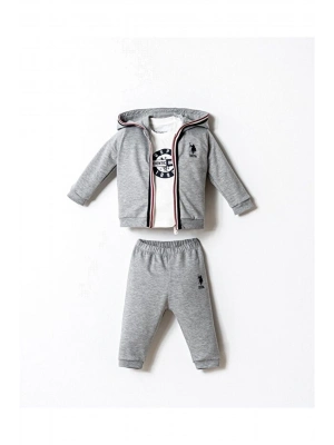 U.S. Polo 3lü Takım USB2875 Gri Melanj