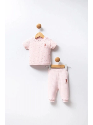 U.S Polo Bebek 2Li Takım USB2456 Pudra