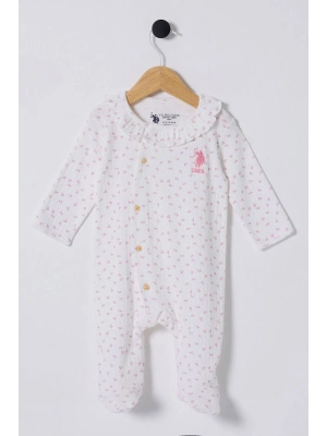 U.S Polo Bebek Tulum USB2435 Beyaz-Pembe