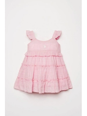 U.S. Polo Elbise USB3033 Pembe