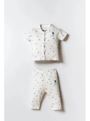 U.S. Polo Gömlek Pijama Takımı USB2852 Beyaz