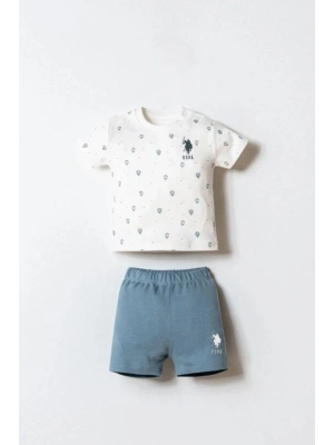 U.S. Polo Şortlu Takım USB2855 Beyaz