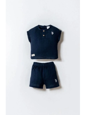 U.S. Polo Şortlu Takım USB2882 Lacivert