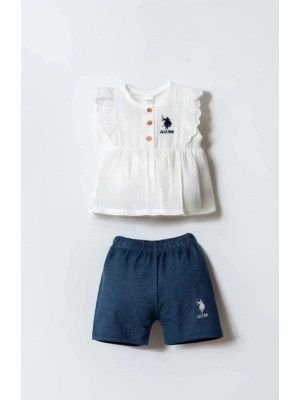 U.S. Polo Şortlu Takım USB2966 Ekru