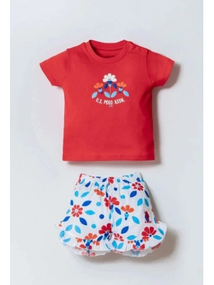 U.S. Polo Şortlu Takım USB2999 Nar Çiçeği