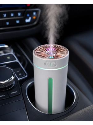 USB Araç Nemlendirici 5 Esans Hediyeli Renkli Işıklı Mini Difüzör