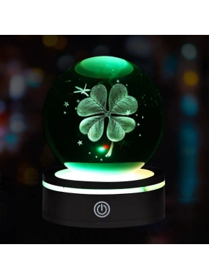 USBli Yonca Tasarımlı Dönen Cam Küre