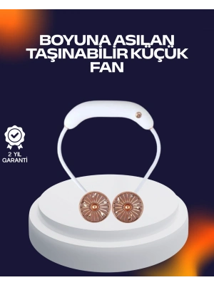 USB Şarjlı Katlanabilir Mini Boyun Fanı 1–3 Saat Kullanım