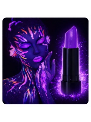 UV Neon Mor Ruj – Karanlıkta Parlayan Makyaj Boyası
