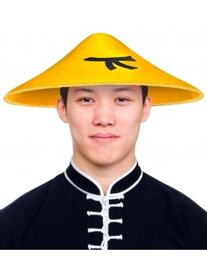 Uzak Doğu Asyalı Çin Japon Şapkası Sarı Renk