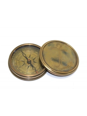 Üzeri Çapa İşlemeli Pirinç Kullanışlı Pusula 7221a