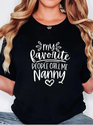 20/1 Penye Compack Baskılı Oversize Bisiklet Yaka Kısa Kol T-shirt - Siyah -