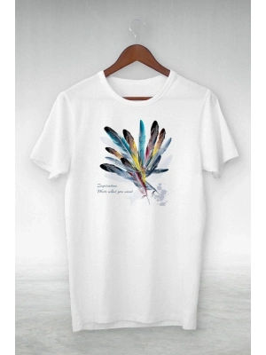 Baskılı Oversize T-Shirt - Beyaz -