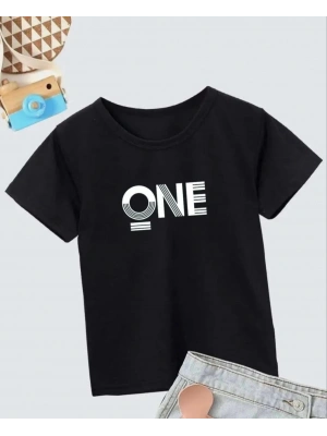 Baskılı T-Shirt - Siyah -