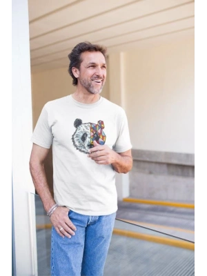 Bisiklet Yaka Baskılı Oversize T-Shirt - Beyaz -