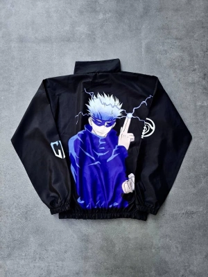 Fermuarlı Dijital Baskılı Rüzgarlık - Siyah -