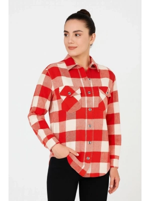 Oduncu Gömlek- Bordo -