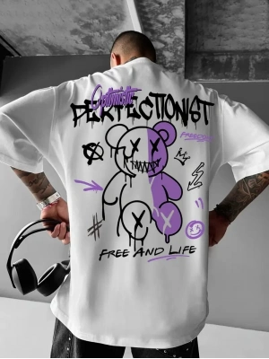 OversizeTişört CAMPBRASTCOOPERATION Yazlık Sokak Kıyafeti - Beyaz -