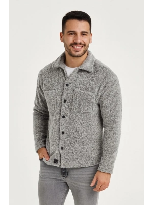 Pelüş Polar Hırka Gömlek – Gri -