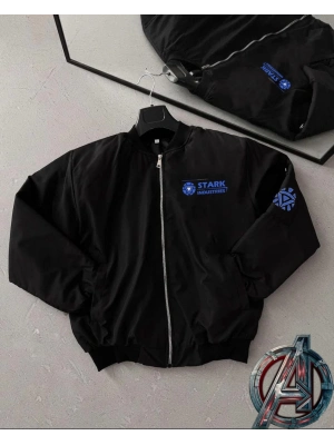Stark Industries Siyah Bomber Mont  -